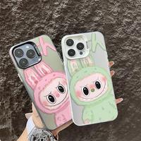 Cartoon Labubu Acrylic Phone Shell for iPhone 16 15 Pro Max 11 12 13 Mini 14 Pro XS MAX XR 7 8 Plus Dustproof Shockproof Cover
