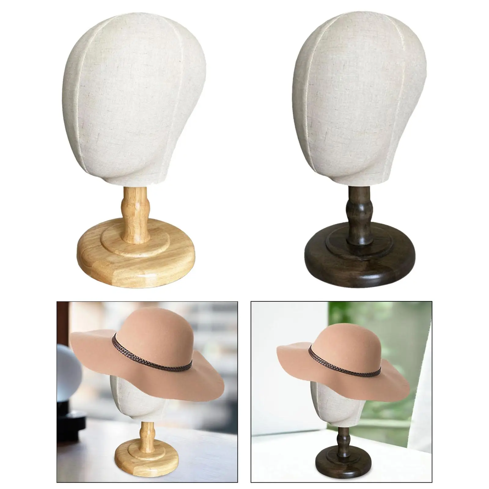 Mannequin Head Stand Hat and Cap Display Stand Multifunctional Wig Accessories Wig Display Model Hat Holder for Salon Retail