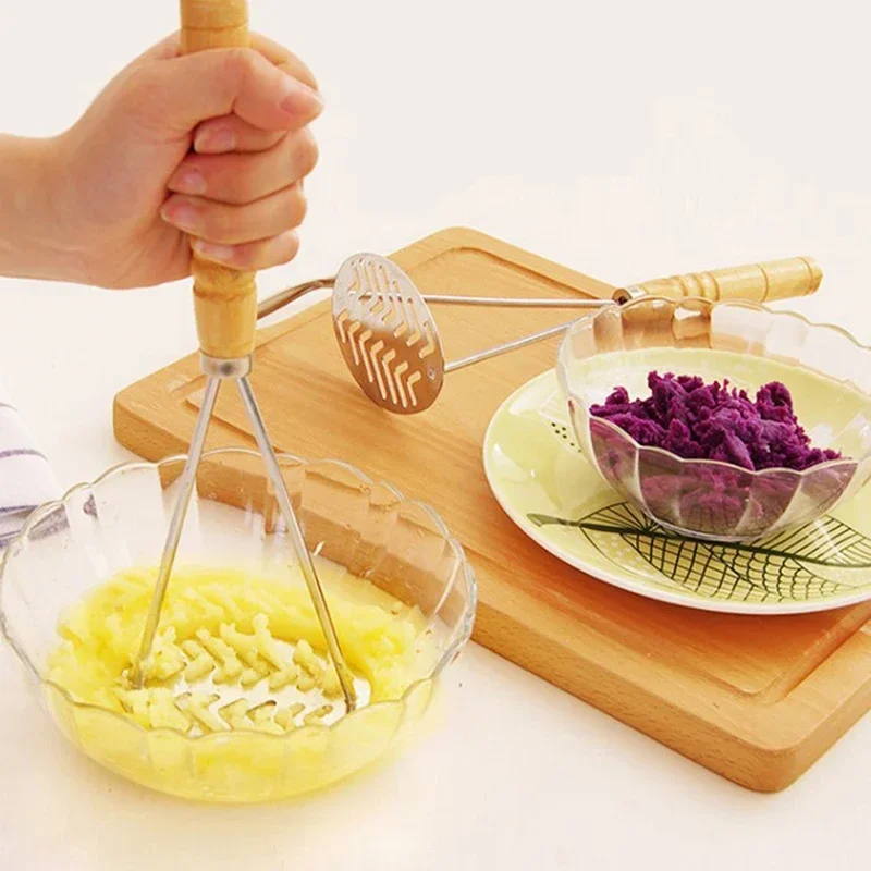 

430 Stainless Steel Potato Press Manual Masher Kitchen Gadget Potato Garlic Press Vegetable Cutter & Slicer Ofertas