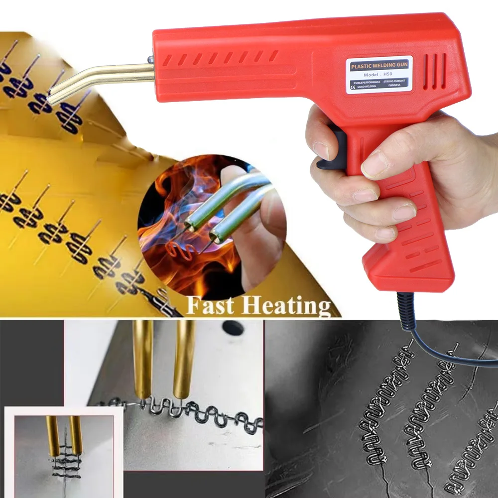 Plastic Welding Machine 200/600 Staples Kit DIY Plastic Welder Tool Kit EU/US Plug Plastic Repair Tools