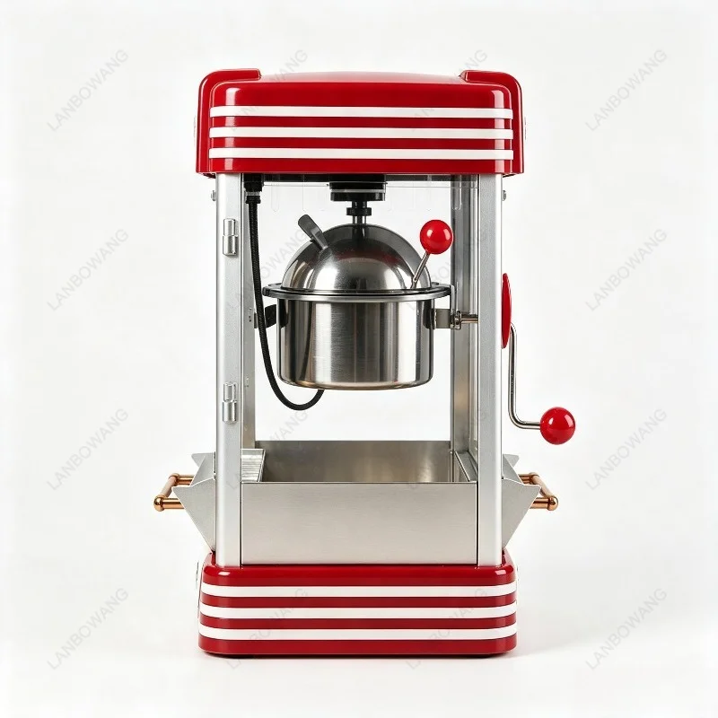 New Mini Household Popcorn Machine Model 902, Small Ball‑Shape Corn Popper Home Barley Popcorn Making Appliance