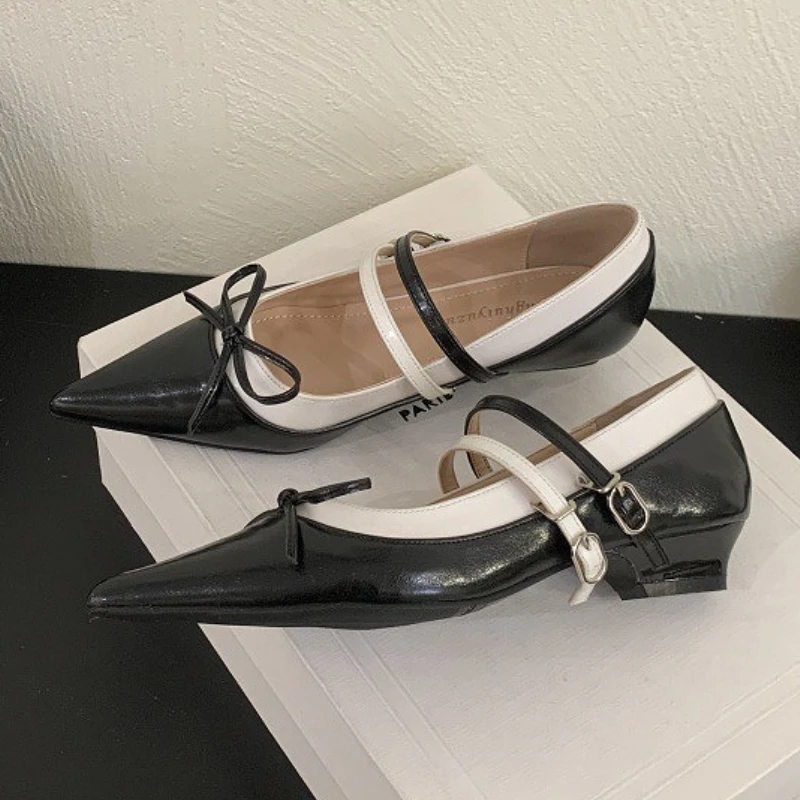 

Модные элегантные женские туфли на низком каблуке с пряжкой на ремне и узлом-бабочкой, неглубокие офисные туфли, леопардовые дизайнерские брендовые модельные туфли, женские туфли