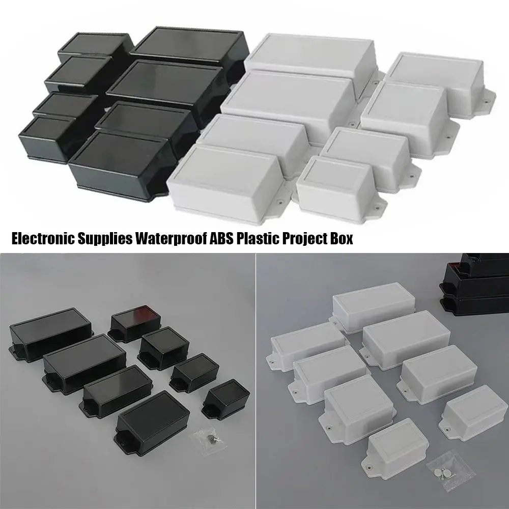Waterproof Project Enclosure Boxes White Black 10 Styles Storage Case ABS Plastic Housing Instrument Case Electronic Supplies