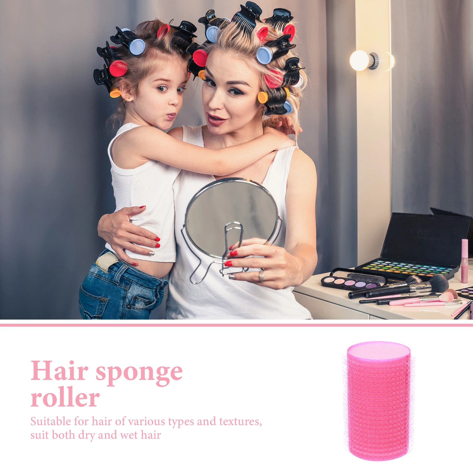 

12pcs Self-Adhesive Curlers Soft Sponge Lightweight Portable Travel Size Styling Tool for Wet Dry Hair Women Girls Easy Curling