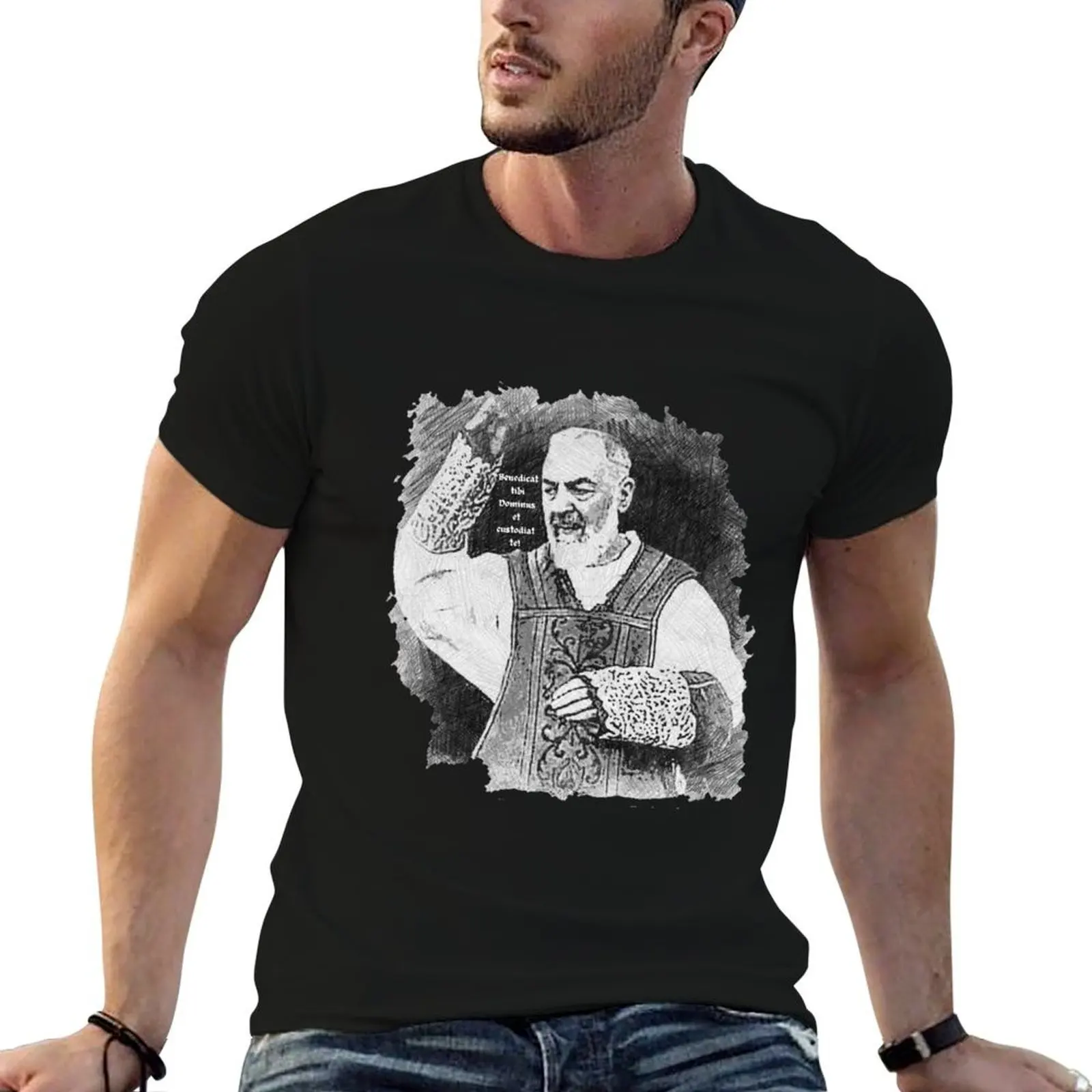 

shirt St. shirts men Padre t t cotton Saint Pio, men t for Padre Pio, T-Shirt man Padre pio 100% shirts cotton man