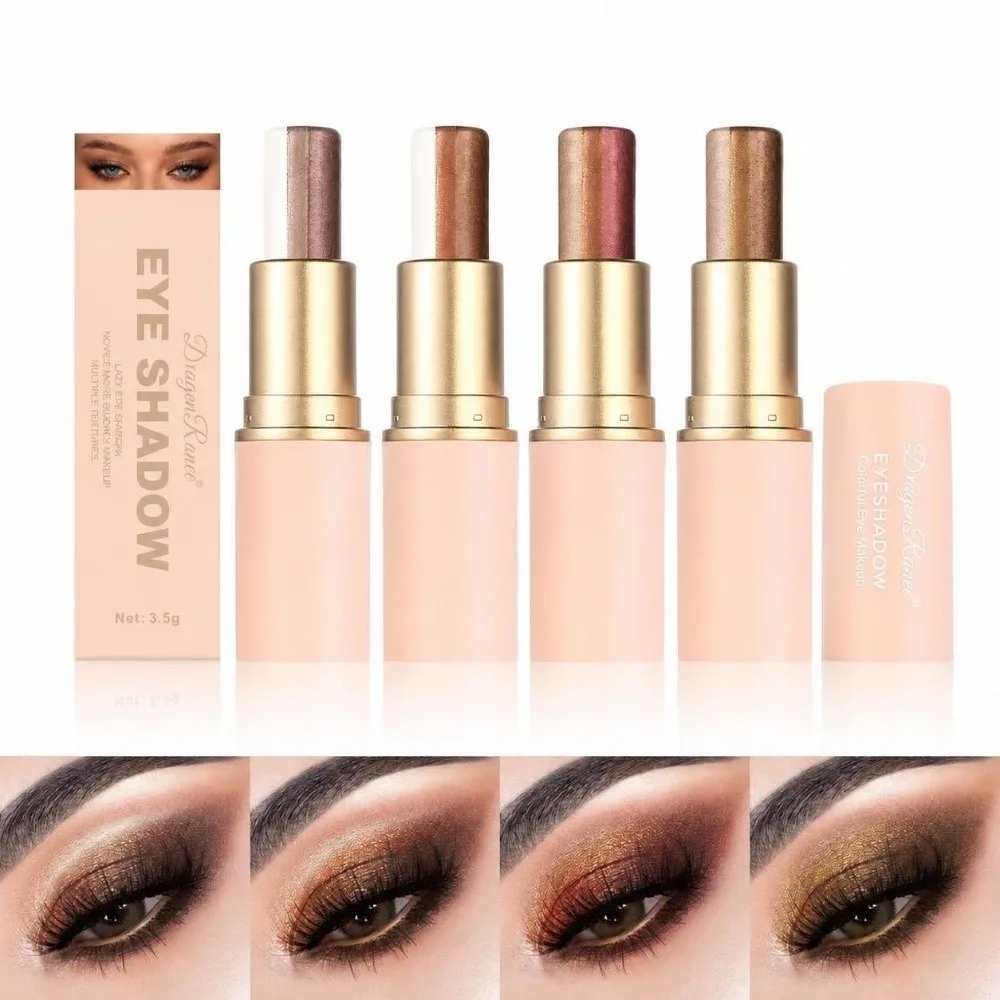 3-color Eye Shadow Stick Gradient Pearlescent Shimmer Eyeshadow Pencil Stick Long Lasting High Pigmented Eyeshadow Pen