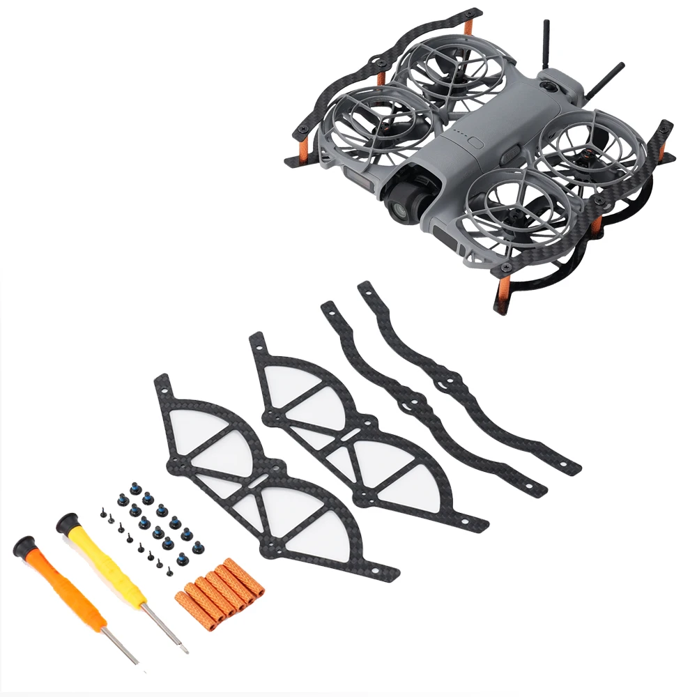 

Carbon Fibre Armour For DJI NEO 2 Propeller Drone Fuselage All Round Impact Protection Cover Armour Neo2 Drone Accessories