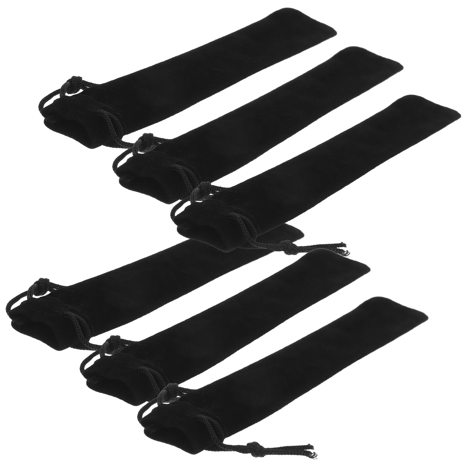 

25pcs Drawstring Bag Pen Pouch Sleeve Holder Pen Case Gift Pencil Bag Storage Bag School Office Supplies (Black)