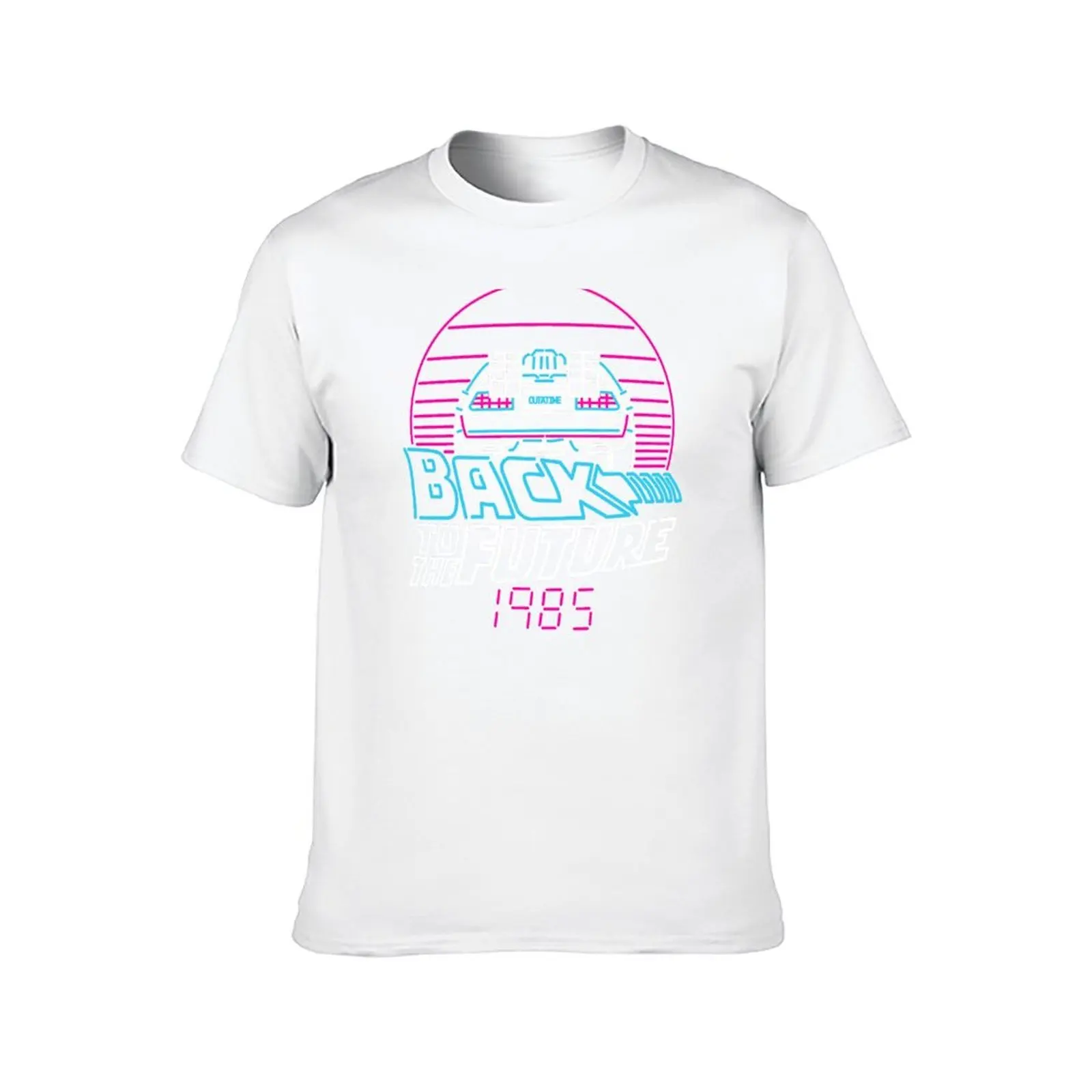 العودة إلى الثمانينيات - ريترو ديلوريان فيوتشر 1985 تي شيرت رجل جرافيك تي شيرت رجل تي شيرت قطن تي شيرت