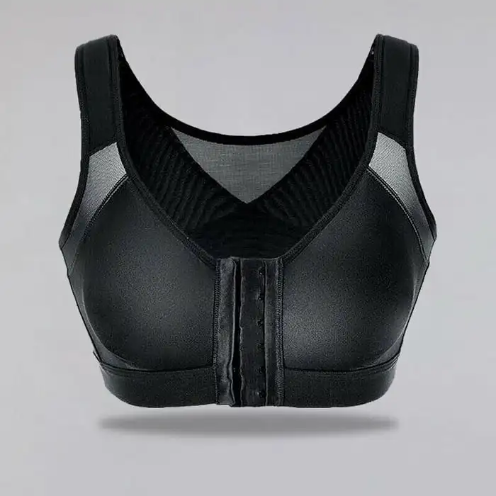 Traceless Breathable Bra Adjustable Chest Brace Support Multifunctional Bra Front Closure Bras Back Posture Support Sports Bra