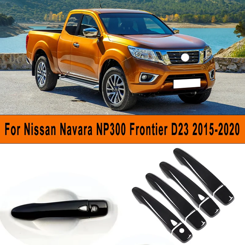 

Car Door Handle Cover Trim Sticker Styling Scratch Resistant Auto Accessories For Nissan Navara NP300 Frontier D23 2015-2020