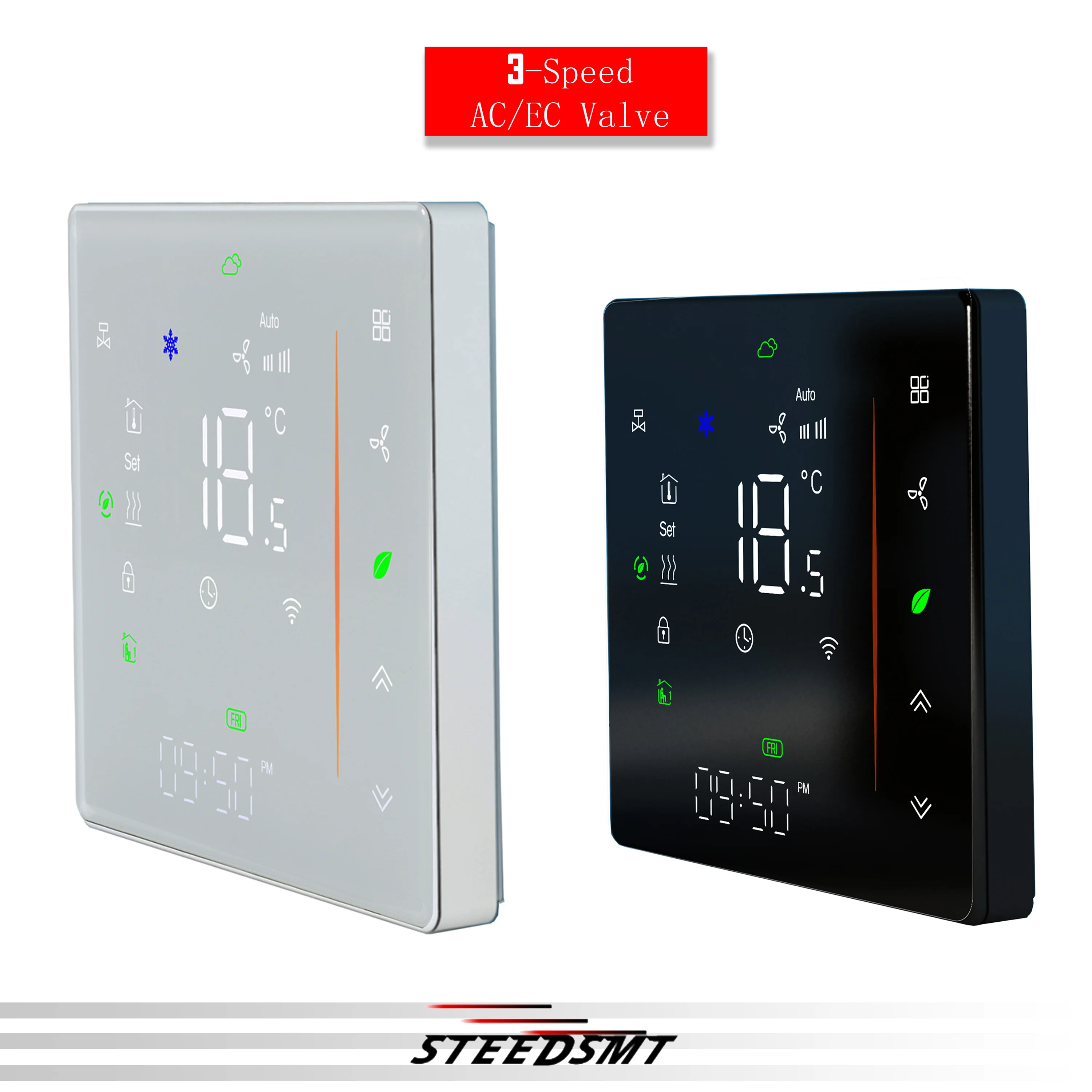 RS485/WIFI/ZIGBEE AC/EC 0-10 В термостат для 3-скоростной вентиляторной катушки регулирует домашнюю система кондиционирования воздуха от 220 В переменного тока 24 В