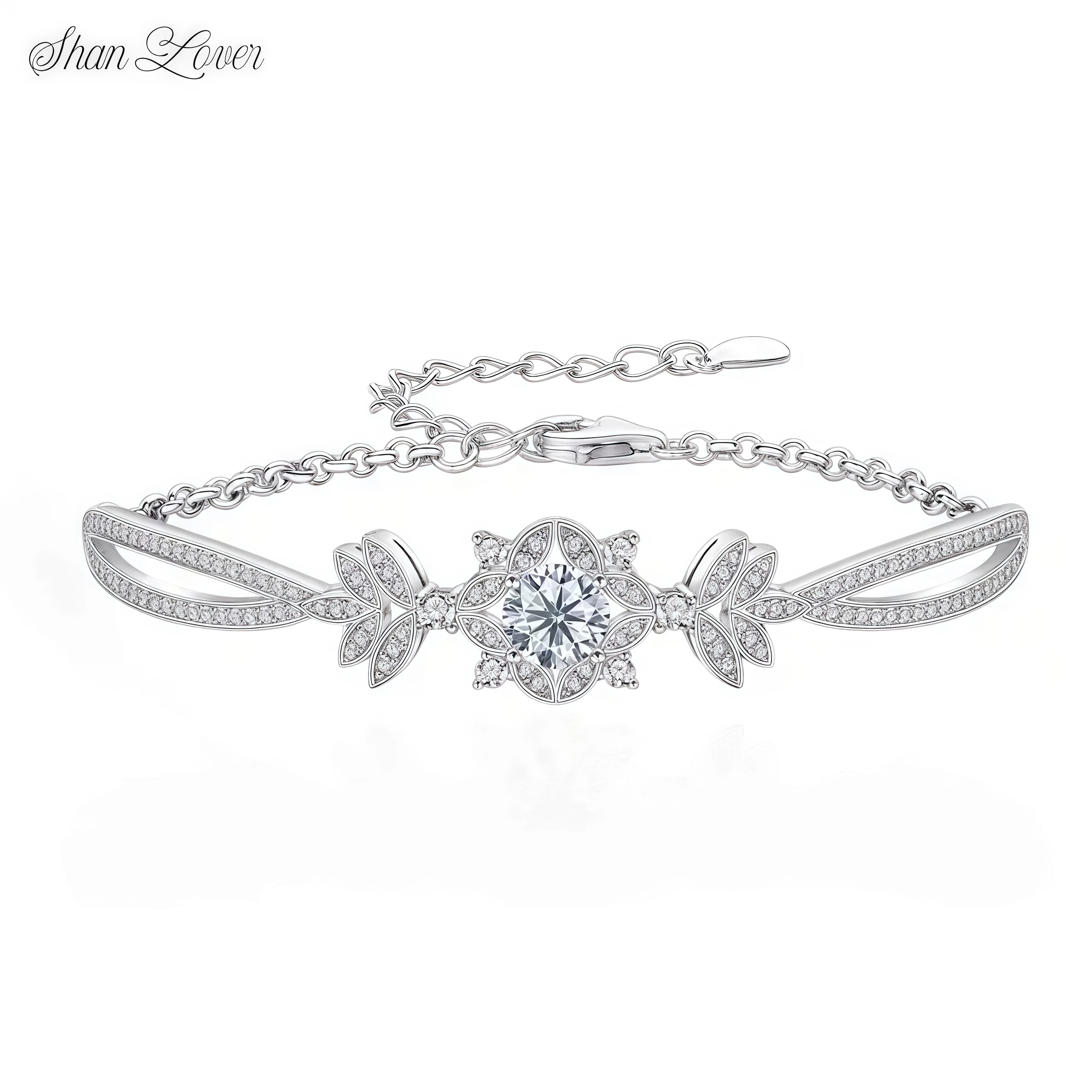

Бренд ShanLover MuShan Co. MST, браслеты высшего класса с муассанитом и бриллиантами, браслет-цепочка из стерлингового серебра 925 пробы для женщин, очаровательные ювелирные изделия