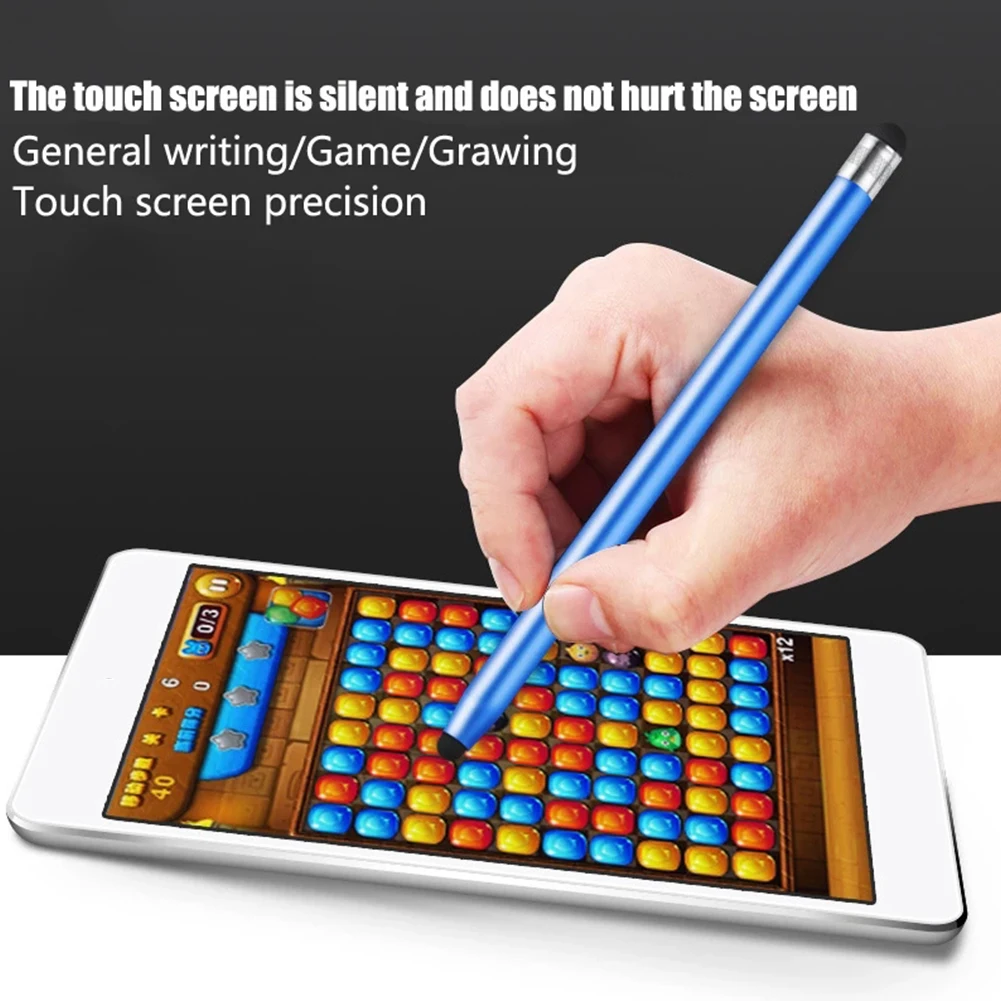 Conductive Dual-Tip For Stylus Pen Built for Capacitive Touchscreens Including Phones Tablets and Gaming Devices