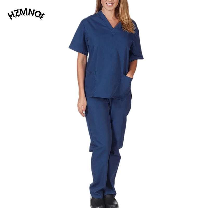 Beauty Salon Medical V-neck Short Sleeve Scrub Suit Comfortable and breathable Work Uniform Cosmetology Clinic Working Clothes