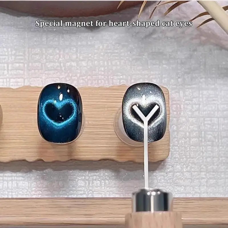 Outils de fil de bâton d'aimant d'ongle en forme de Y, pour créer des formes de coeur et de lingots sur les ongles, aimant d'ongle d'oeil de chat de coeur d'amour, accessoires d'art