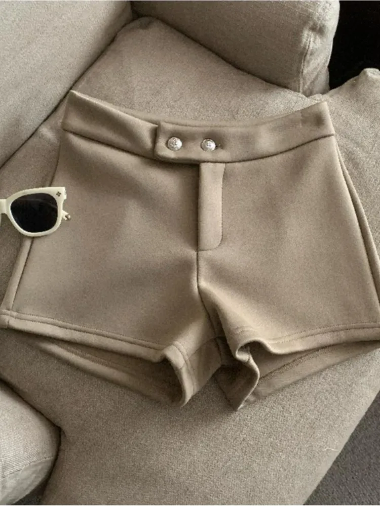 Retro Hoge Taille Slim Fit Pak orts Vrouwen Sexy Pittig Meisje Bovenkleding Boot Broek A-lijn Wollen Broek Koreaanse Sle Thiened A...