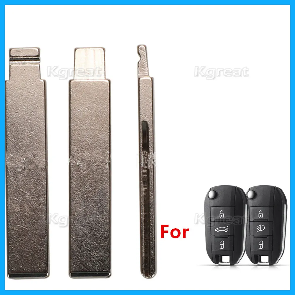 Hoja de llave remota para coche, funda de llave para Peugeot 122, 508, 208, 2008, 308, 3008, Citroen C3, C4, C4L, Elysee, 10 piezas, 99 #, HU83,