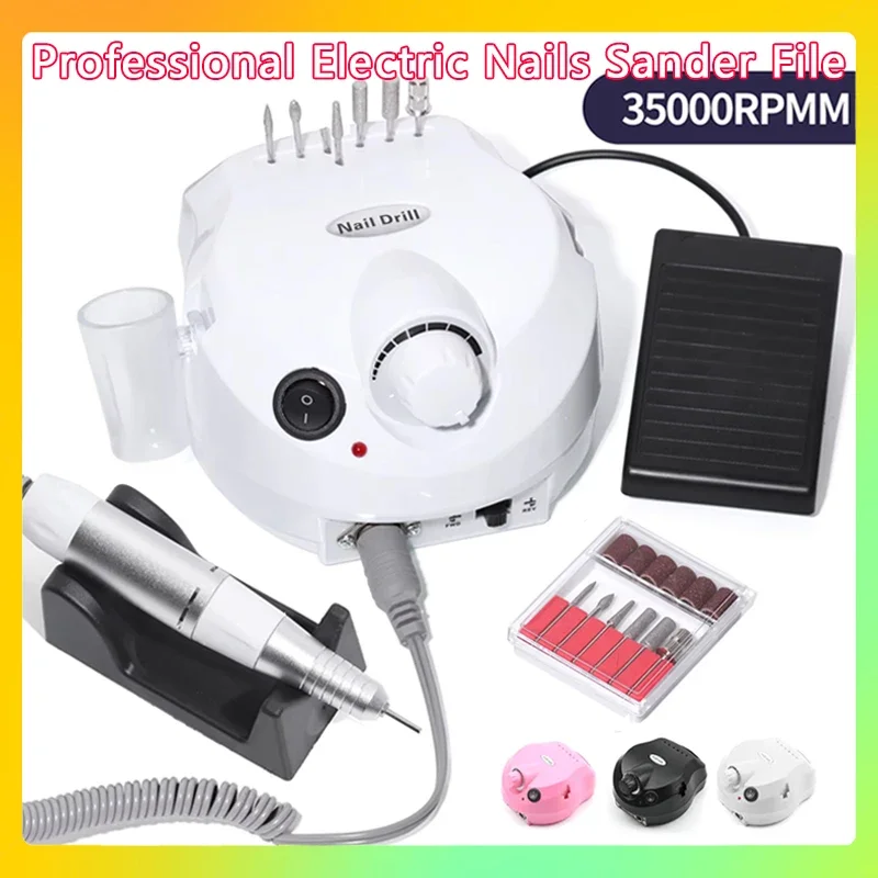 

Salon Equipment Strong Polishing Tool Nail File Kit 35000RPM Electric Nail Drill Machine Cutter Set Nail Gel Polisher Nail Tools
