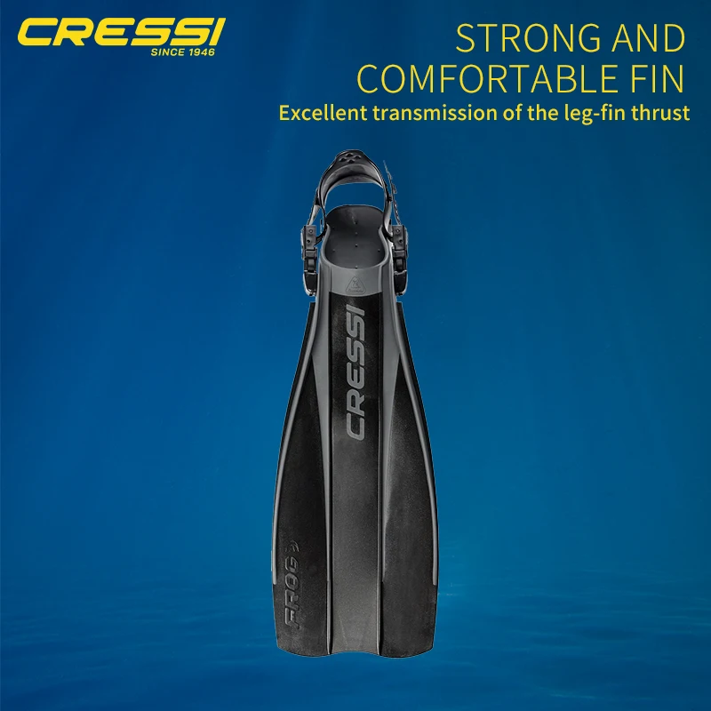 Cressi Frog Fins Scuba Diving and Snorkeling Unisex Adjustable Strap Fins for Adult