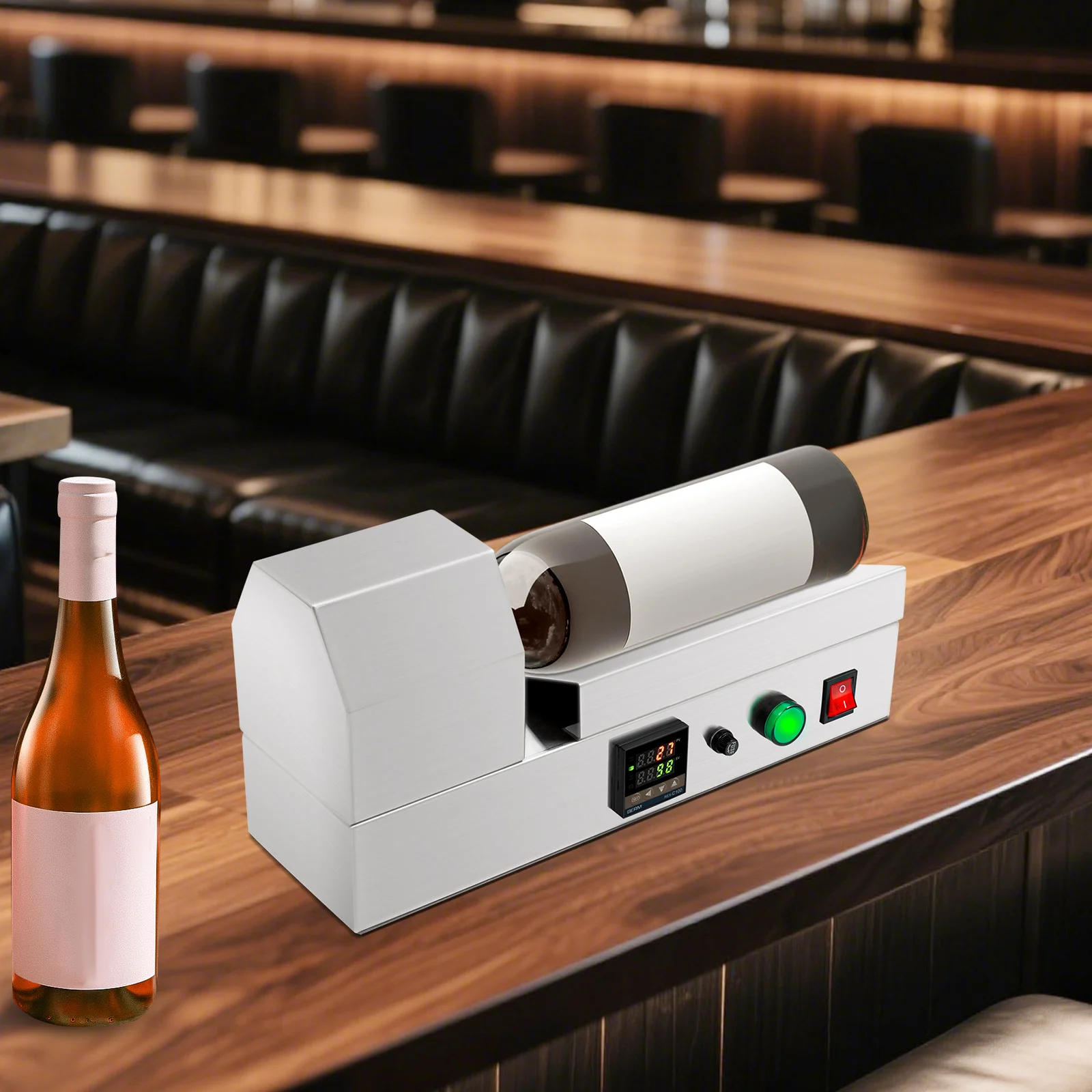 آلة تقليص الكبسولات الكهربائية Pp/PVC بدرجة حرارة قابلة للتعديل، كابل زجاجة النبيذ مع شاشة LED شفافة