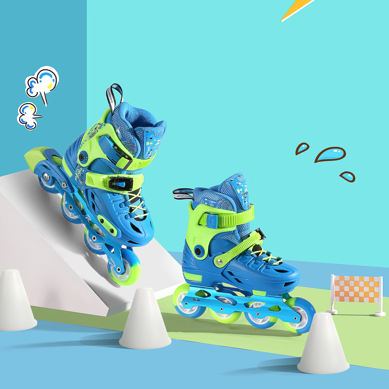 

1 set Roller-Skating Marker Cone Bright Luminous Training Obstacle For Kids Adults Outdoor Indoor Use Anti- Cones