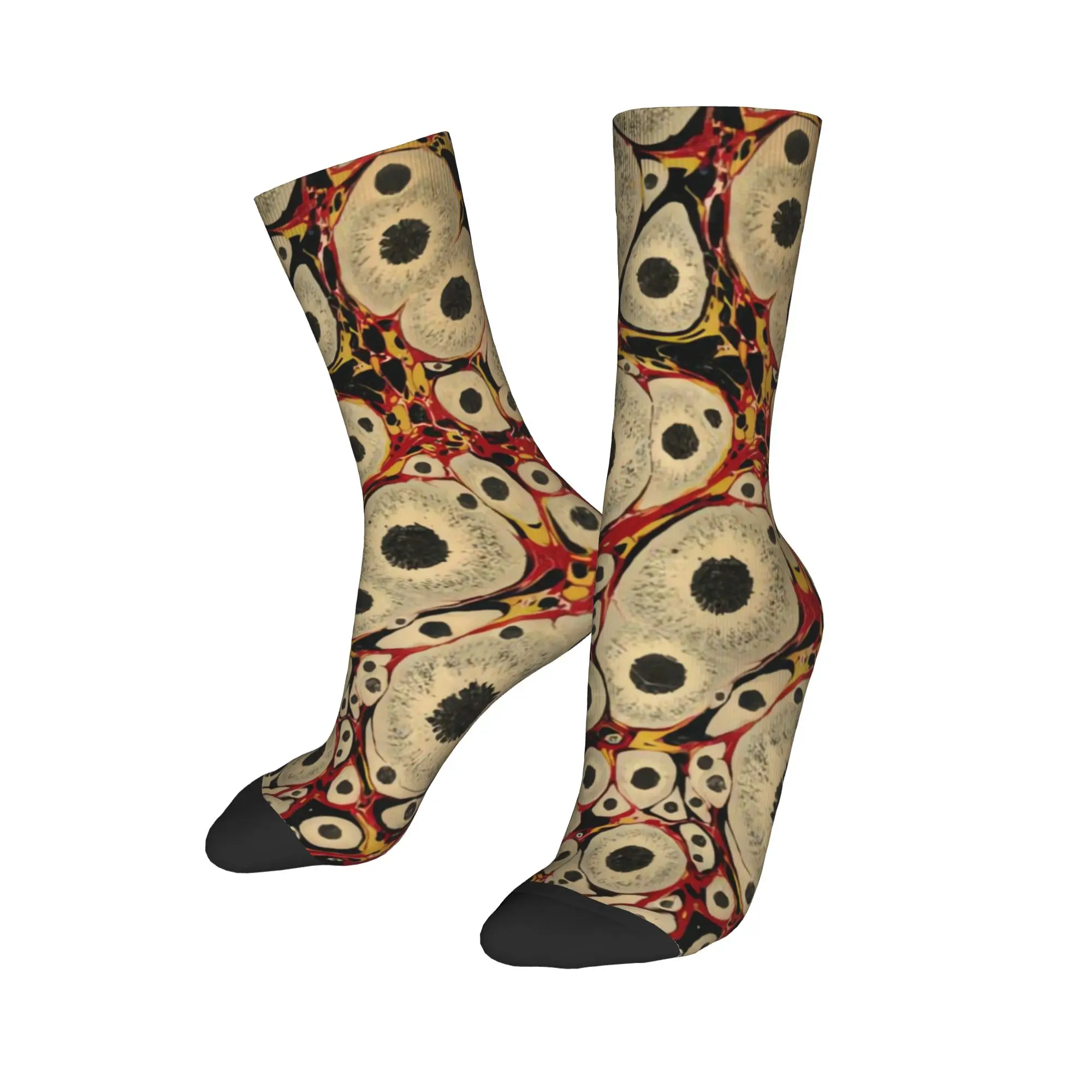 Skeleton Ornate Texture Stockings Adults Men  Socks Breathable Leisure Socks Winter Skateboard Non Slip Custom Socks Gift