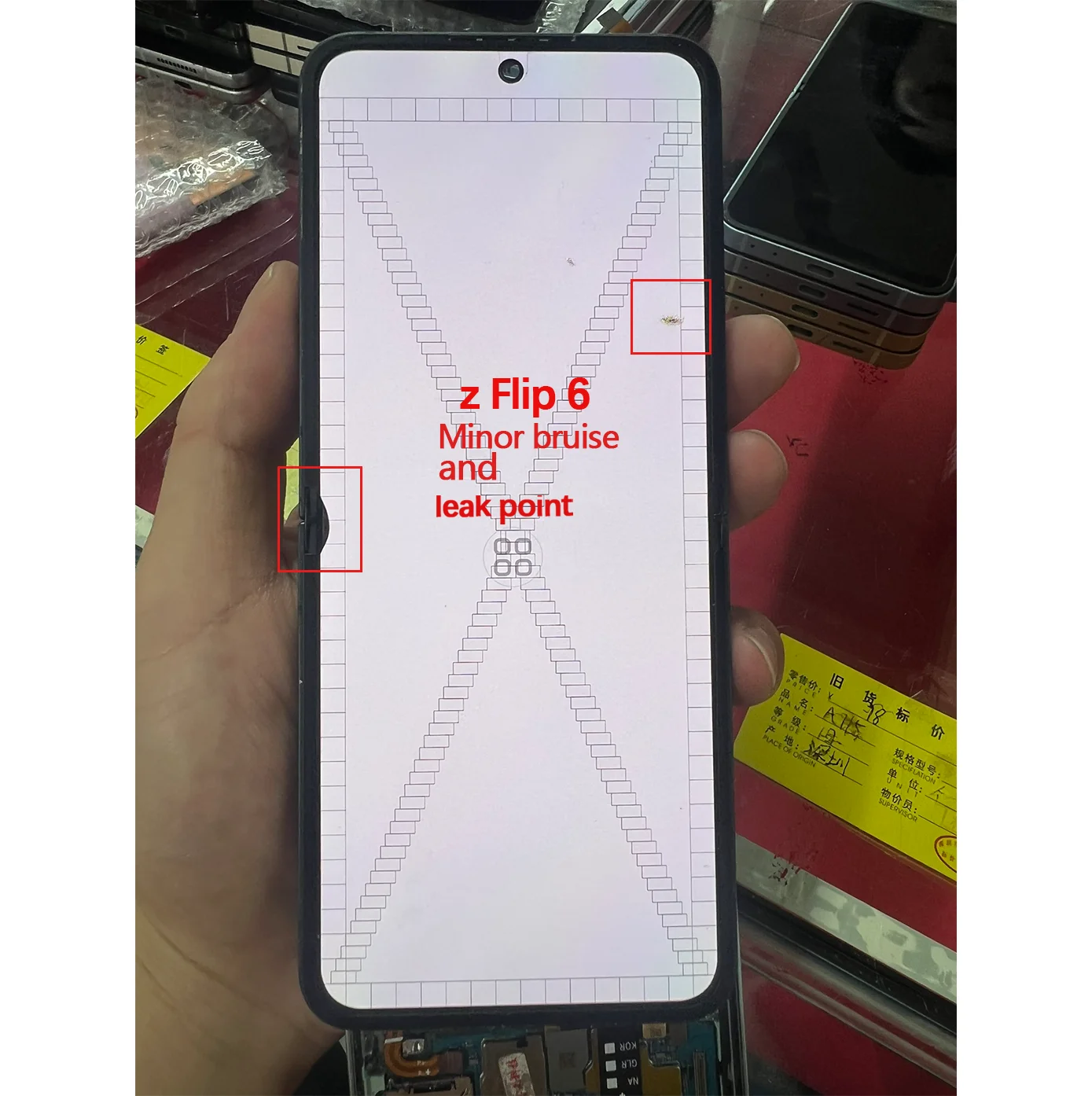 AMOLED has defect point For Samsung Z Flip 6 F741 LCD F741 F741B Display Screen Touch Screen With Frame Digitizer Assembly