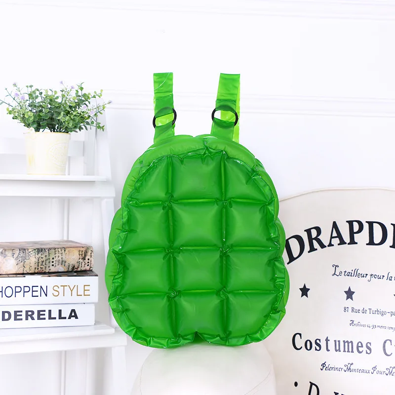 Zaino carino gonfiabile in Pvc borsa da scuola di grande capacità borsa da scuola impermeabile borsa da spiaggia Color caramella borsa da scuola per