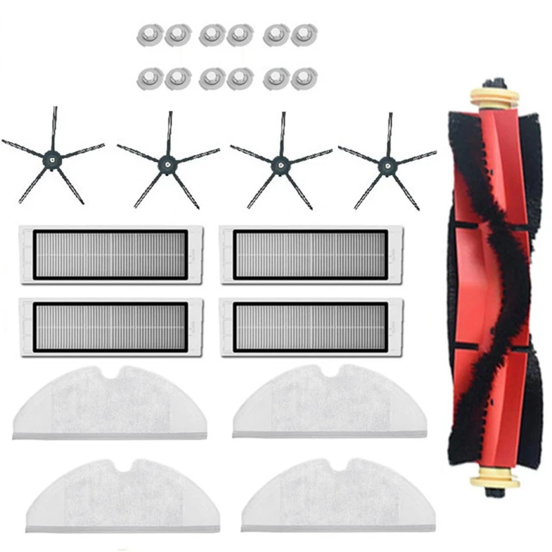 Accessoires pour Aspirateur Xiaomi Roborock Dock S60 S65 S5 MAX T6, Brosse Principale et Latérale, Filtre HEPA Lavable