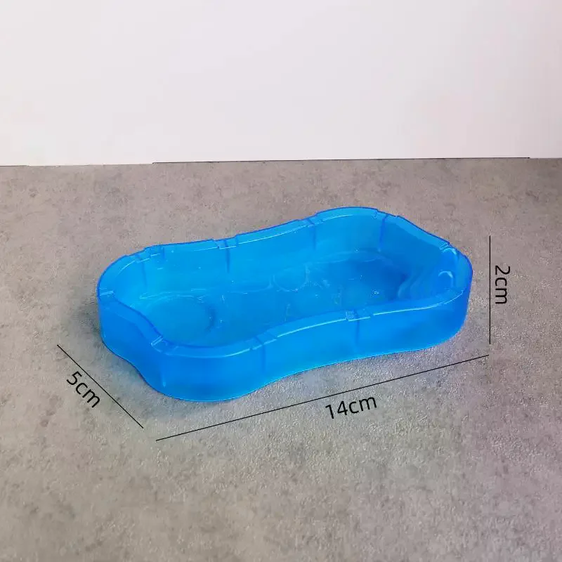 1Pcs Mini Blau Schwimmen Pool Modell Puppenhaus Miniatur Pool Szene Ornament Für Puppe Haus kinder Spielzeug Zubehör