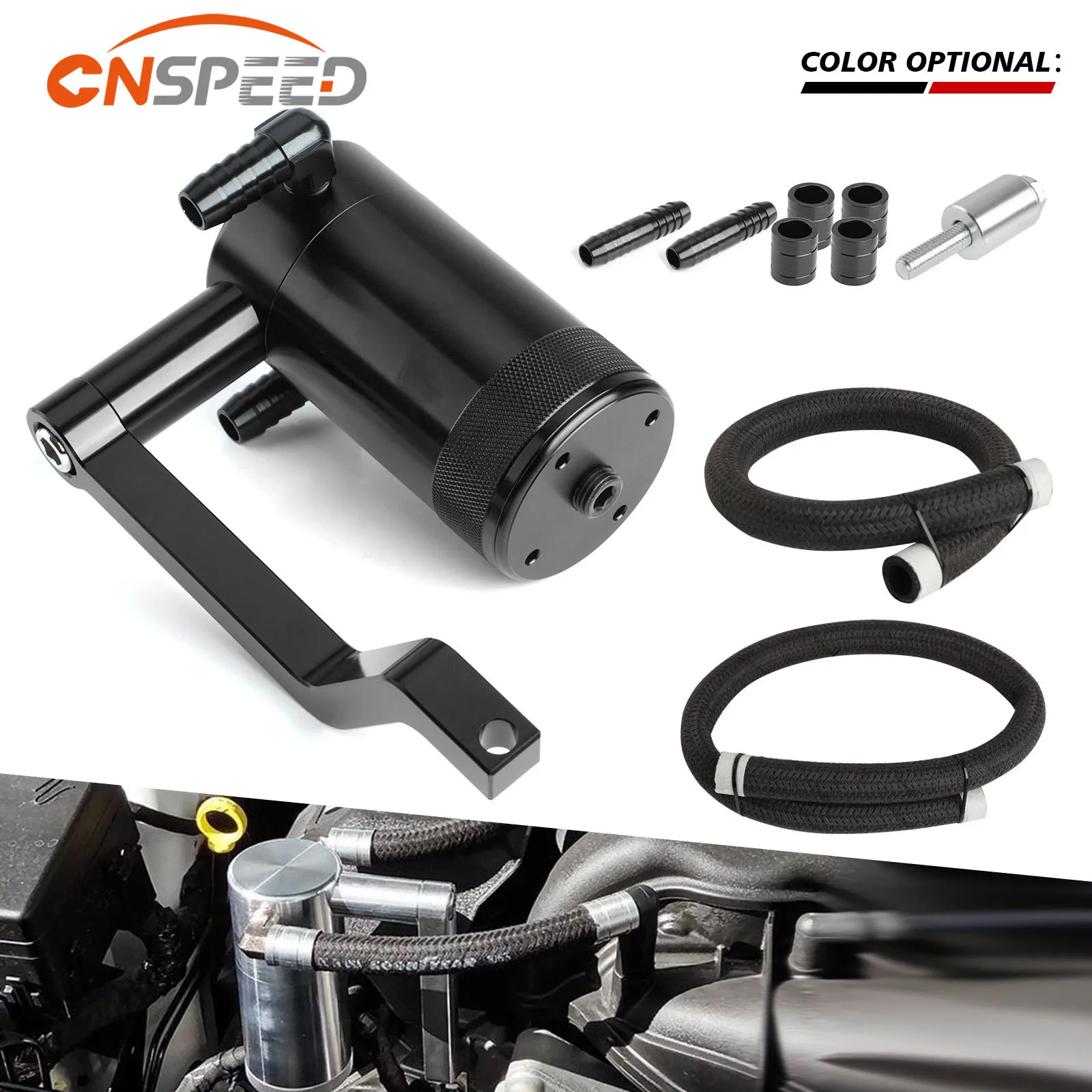 Billet Oil Catch Can Technology Z-Bracket Scat Pack Oil Catch Can dla 6.4L 2011-2021 Dodge Challenger Charger Chrysler 300