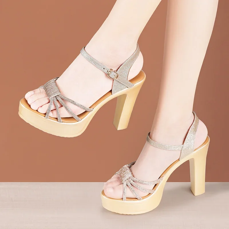 

Women's Sandals Summer 2025 Platform Fashion Narrow Band High Heel Women Shoe Offers Dress Peep Toe Luxury Designer Shoe Size 43