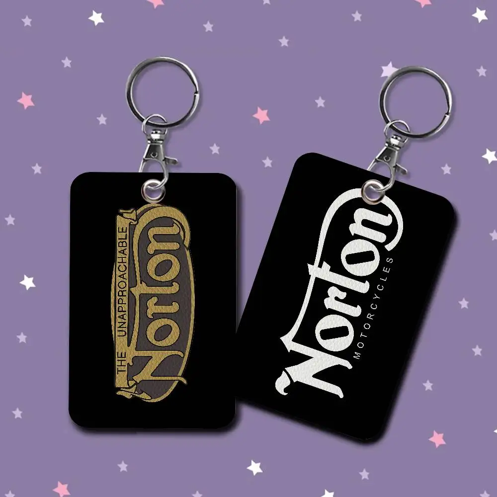 N-NORTONS دراجة نارية شعار 1 قطعة INS الإبداعية الكرتون طالب الحرم الجامعي حامل بطاقة لبطاقة وجبة ، بطاقة الحافلة ، بطاقة العمل ، الخ