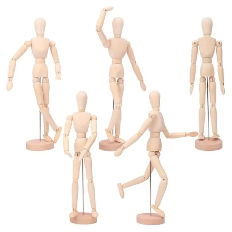 

A95G 5Pack Art Figure Model-12Inch Wooden Mannequin,Flexible Drawing Mannequin For Sketching,Painting & Posable Figure Design