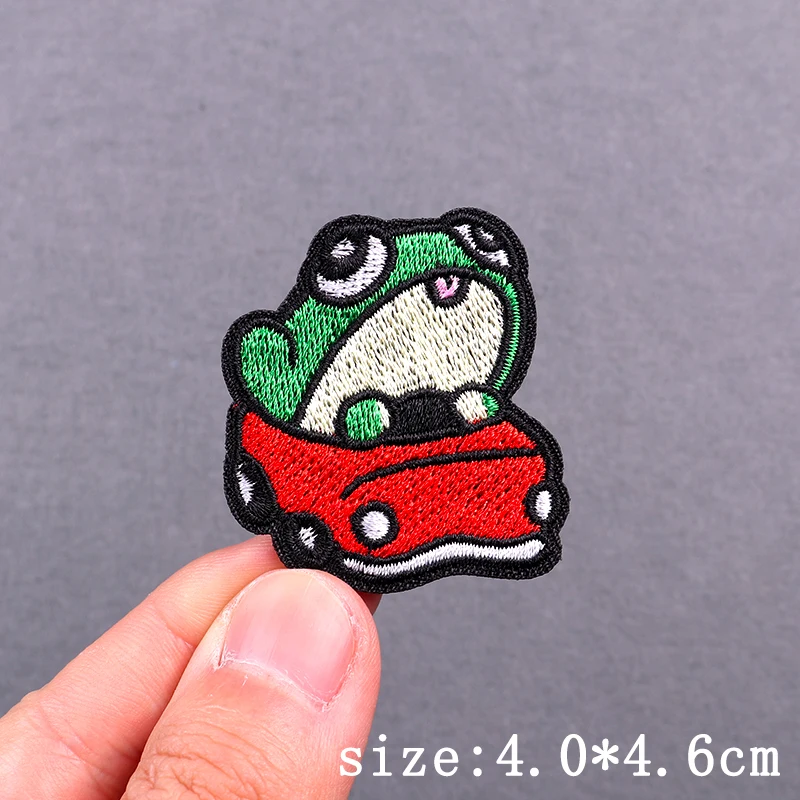 Duck/Frog Knife Embroidery Patch Iron On Patches For Clothing Thermoadhesive Patches On Clothes Hip Hop Animal Patch For Clothes