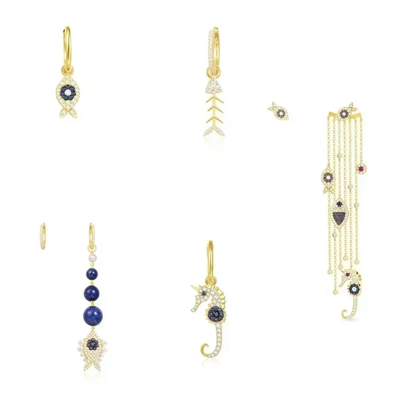 LI KI High Quality 925 Silver Fish Earrings Gold Plated With Stylish And Exquisite  Jewelry As A Gift For Friends