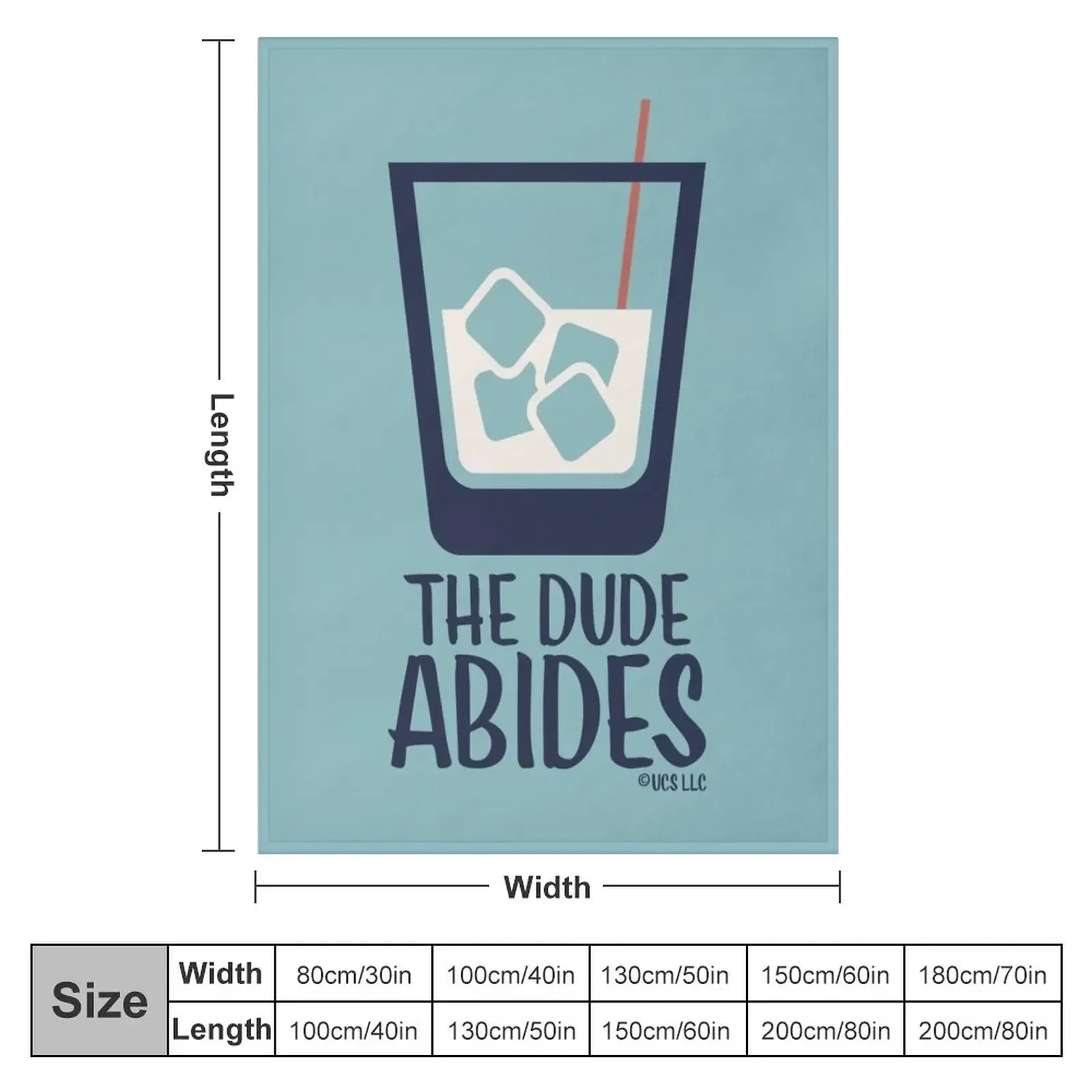 The Dude Abides - The Big Lebowski Throw Blanket Tourist Hairy Blankets