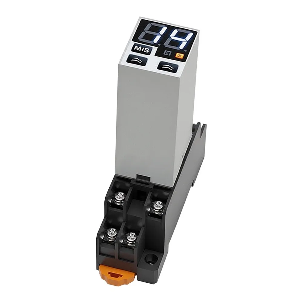 For H3Y-4 Time Relay with Digital Display for On-Delay Control DC12V 24V 220V 4NO 4NC Contacts ABS Housing Reliable