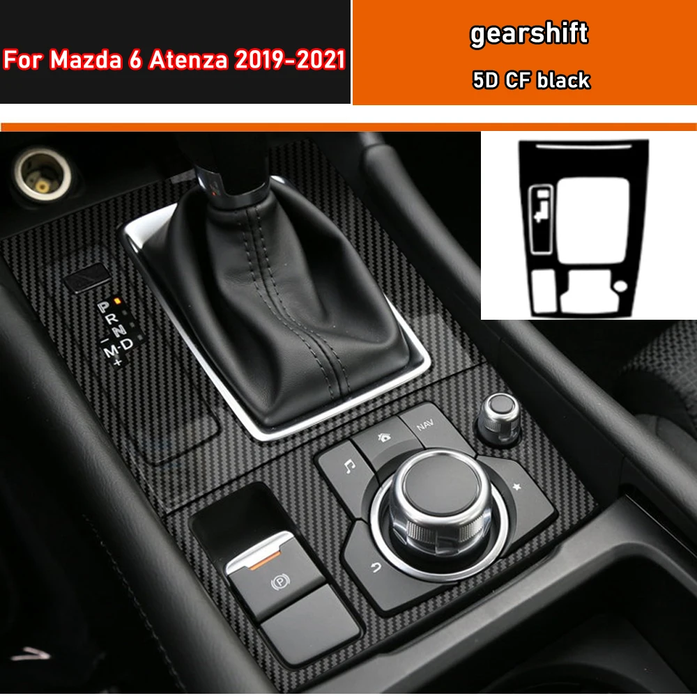 Car Styling Accessories Automobile gear panel decorative stickers For Mazda 6 Atenza 2019-2021