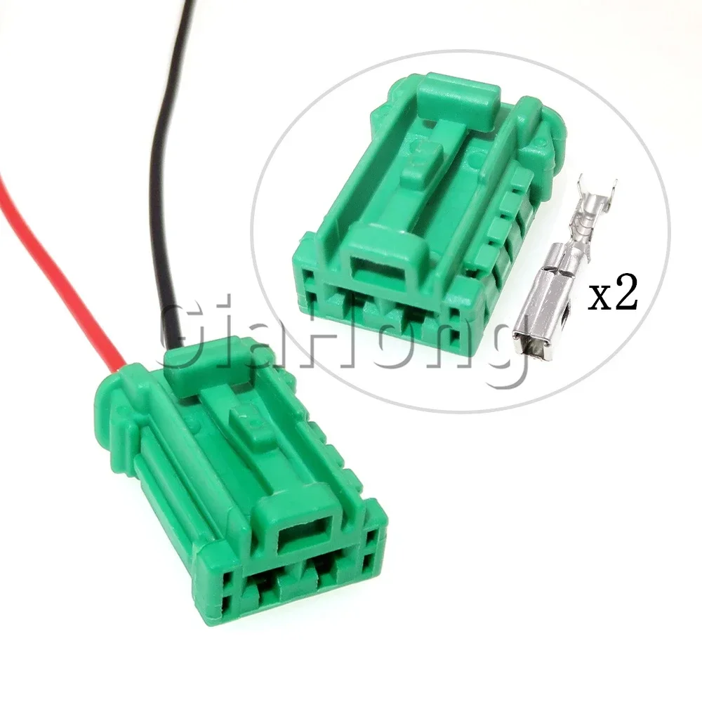 1 Set 2 Ways AC Assembly Auto Parts Car Air Conditioning Blower Resistance Fan Wire Socket With Terminal For Nissan 01-3216742G7