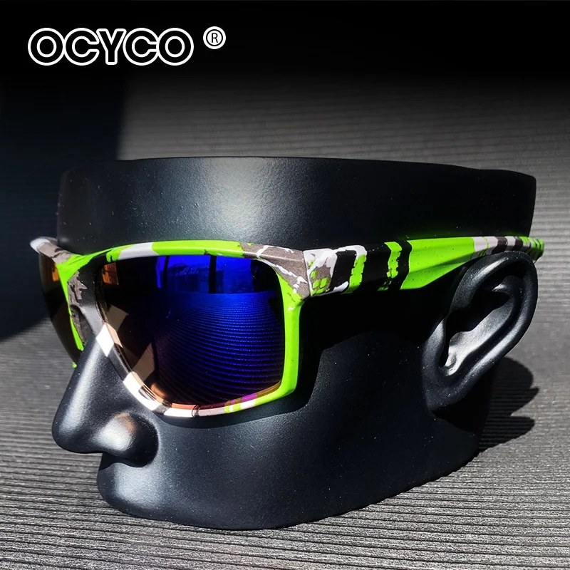 OCYCO Oversized Brand Photochromic Cycling Sunglasses Men Women Outdoor Sports Mountain Bike Bicycle Eyewear Baseball Glasses