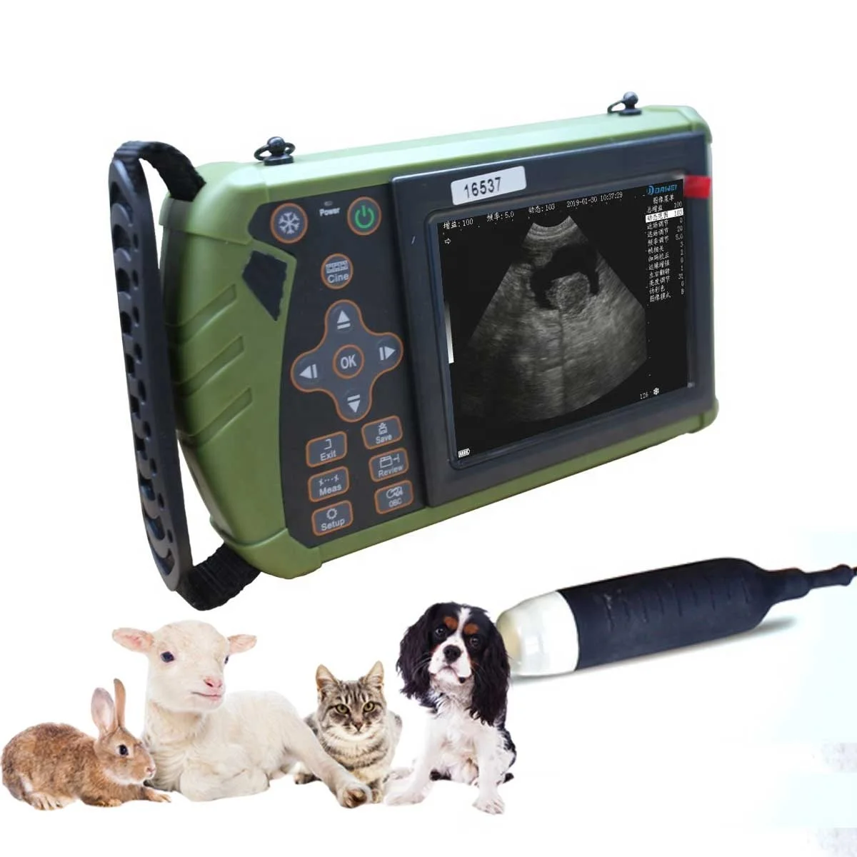 5.6 Inch Display Hand-held Veterinary Medical Pigs Sheep Ultrasound Diagnostic System