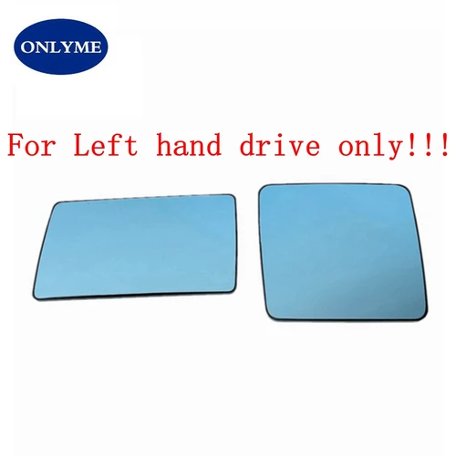 Espejo convexo calefactable azul para coche, cristal para Mercedes Benz W124,S124, W201 190 (1985-1993) E (1993-1995)