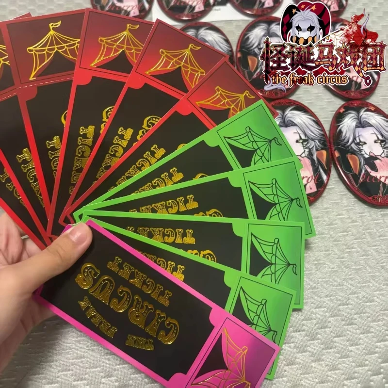 Game The Freak Circus Cosplay Ticket Paper Card Role Play Carnival 10Pcs/Set Party Prop view 2