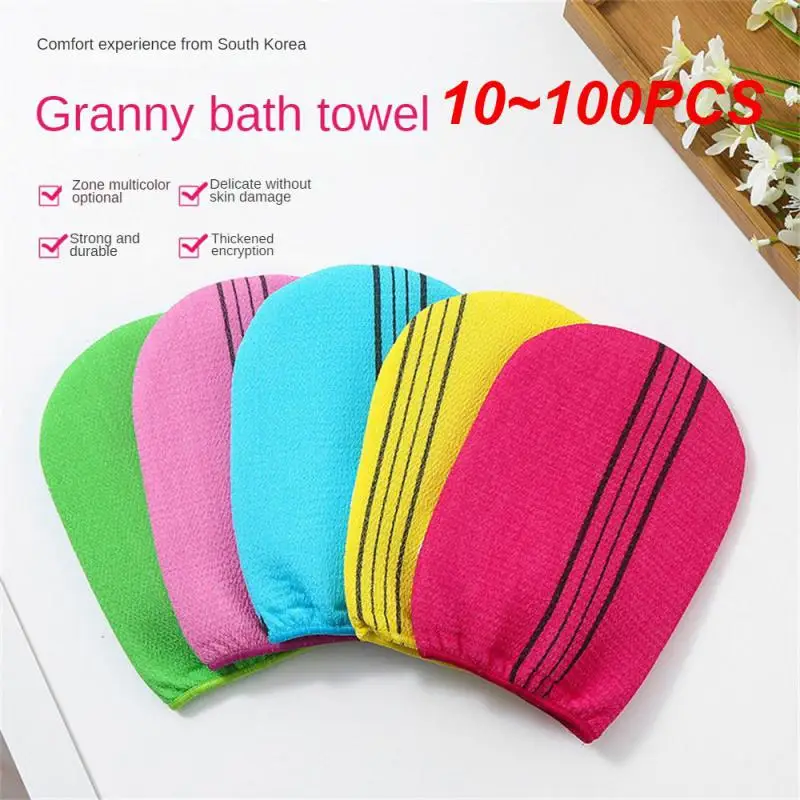 10~100PCS Bathing Tools Two-sided Tool Lock Water Force Exfoliating Towel Adsorption Force Double Sided Rubbing Gloves