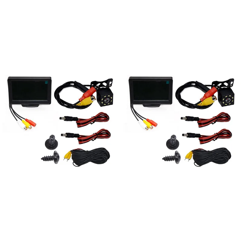 

REPLA-2X Rear View Camera Wide Degree 4.3Inch TFT LCD Display Or Monitor Waterproof Night Vision Reversing Backup