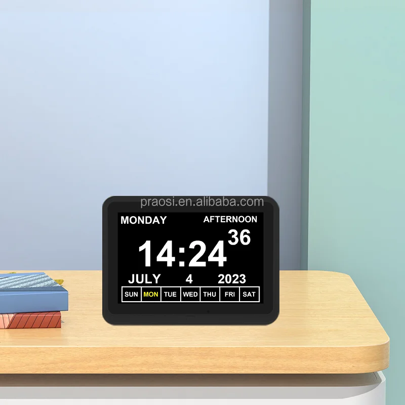 Pros Smart Digital Calendar Day Clock Talking Wifi Dementia Clock Analogue Medicine Reminders Alarm Agenda Photo Message Via App