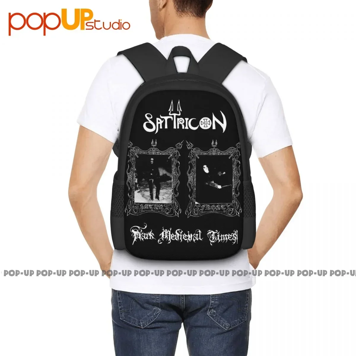 Satyricon Dark Medieval Times Ulver Darkthrone P-352 Backpack Large Capacity Fashion Sports Bag