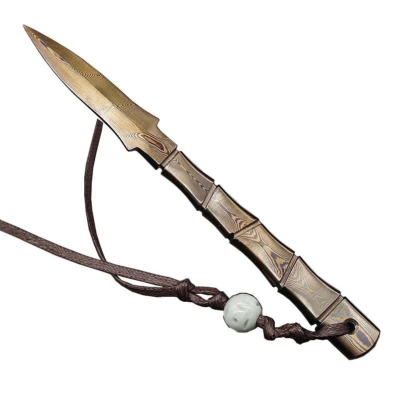 

Изысканный стальной чайный нож Longquan ручной работы с бамбуковым узором для разбивания чайных тортов темного чая и пуэра